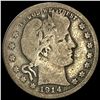 Image 1 : NICELY CIRCULATED 1914 Barber Silver Quarter