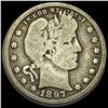 Image 1 : NICELY CIRCULATED 1897 Silver Barber Quarter
