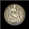 Image 1 : CLOSELY UNCIRCULATED 1861 Silver Half Dime