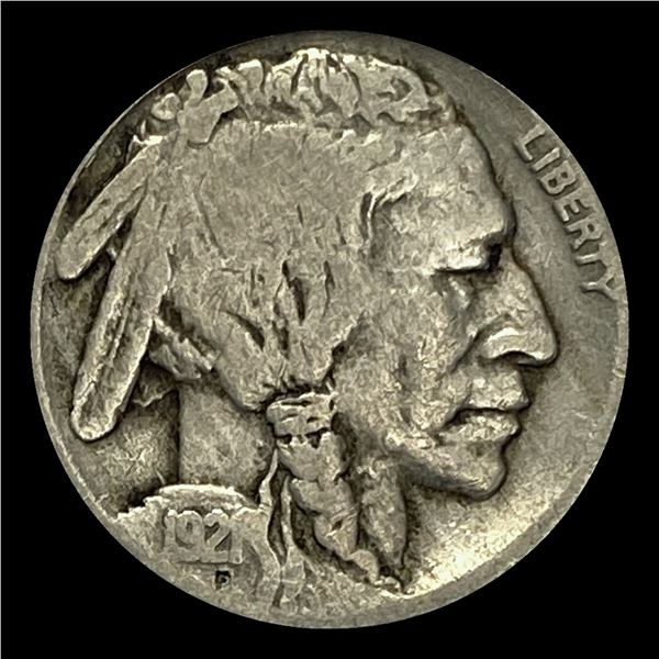 NICELY CIRCULATED 1921-S Buffalo Nickel