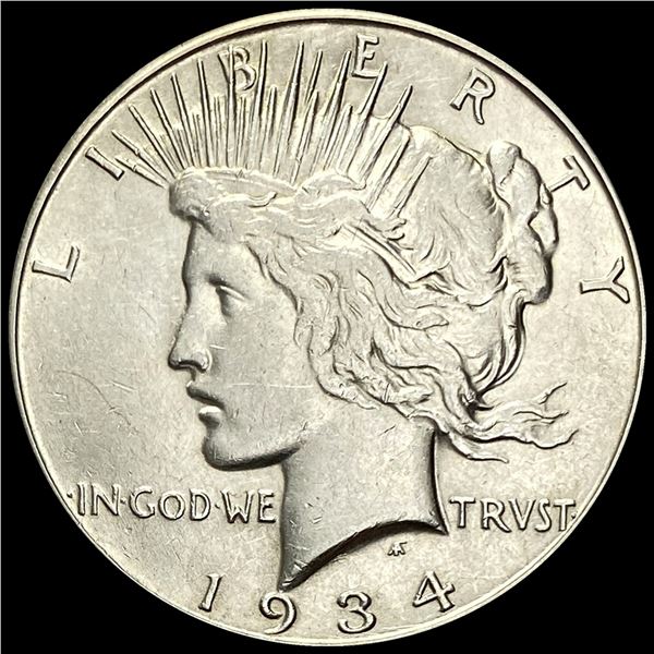 CLOSELY UNCIRCULATED 1934-S Silver Peace Dollar