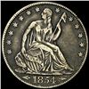 Image 1 : CLOSELY UNCIRCULATED 1854-O Silver Half Dollar (Seated Liberty)