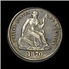 Image 1 : CLOSELY UNCIRCULATED 1870 Seated Liberty Silver Half Dime