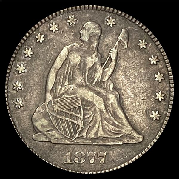LIGHTLY CIRCULATED 1877-CC Silver Seated Liberty Quarter