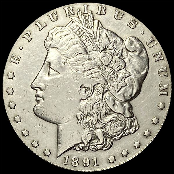 NEARLY UNCIRCULATED 1891-CC Silver Morgan Dollar