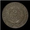Image 2 : CLOSELY UNCIRCULATED 1866 Two-Cent Piece