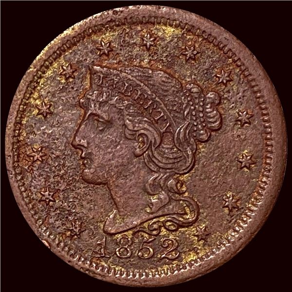 HIGH GRADE 1852 Braided Hair Large Cent