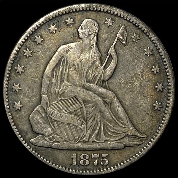 LIGHTLY CIRCULATED 1875 Seated Liberty Half Dollar