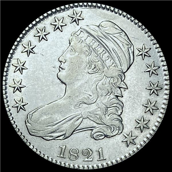 CHOICE AU 1821 Capped Bust Half Dollar