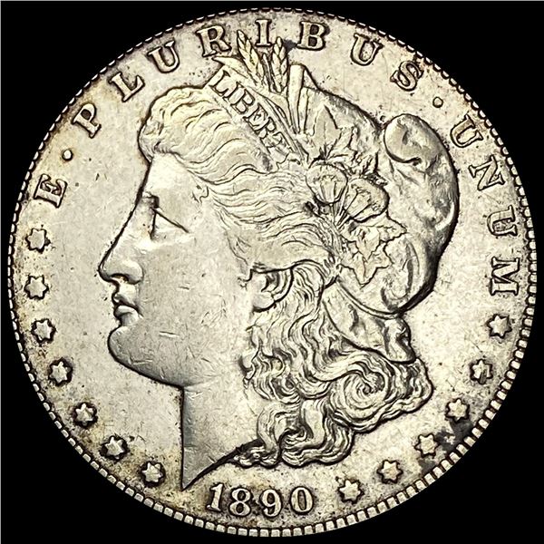 CLOSELY UNCIRCULATED 1890-CC Silver Morgan Dollar