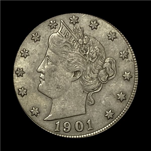 CHOICE AU 1901 Liberty Head Nickel