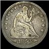 Image 1 : NICELY CIRCULATED 1853 Arrows Seated Liberty Silver Quarter