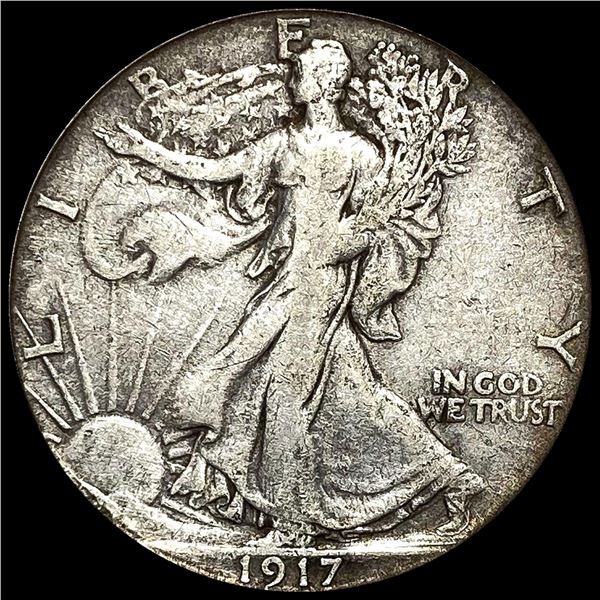 LIGHTLY CIRCULATED 1917-S Silver Half Dollar Walking Liberty