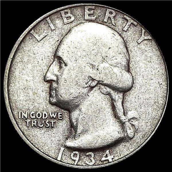 LIGHTLY CIRCULATED 1934-D Silver Washington Quarter