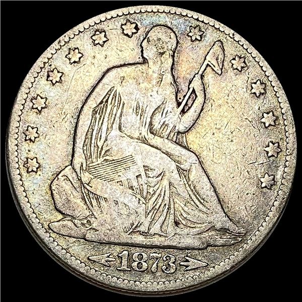 LIGHTLY CIRCULATED 1873 Arrows Seated Liberty Half Dollar