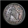 Image 1 : CHOICE AU 1863 Civil War Token - The Flag of Our Union