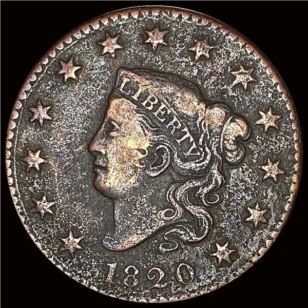 LIGHTLY CIRCULATED 1820 Coronet Head Large Cent