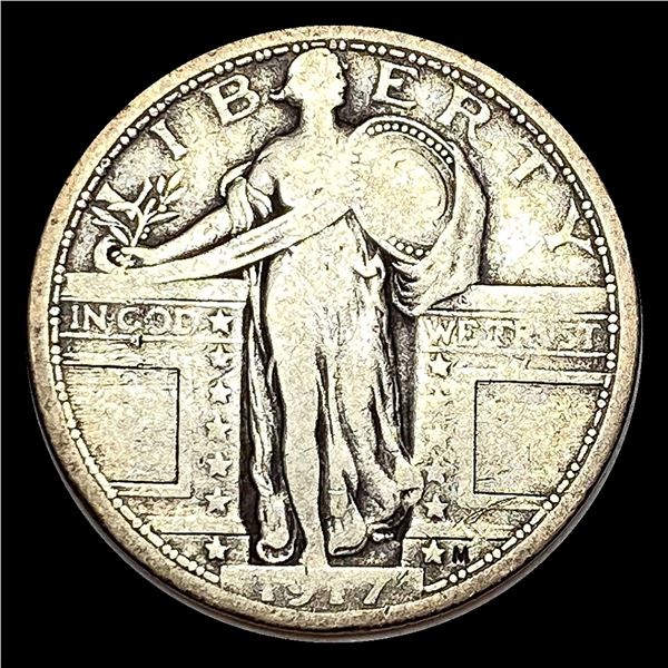 NICELY CIRCULATED 1917 Type 1 Standing Liberty Quarter