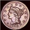 CLOSELY UNCIRCULATED 1852 Braided Hair Large Cent