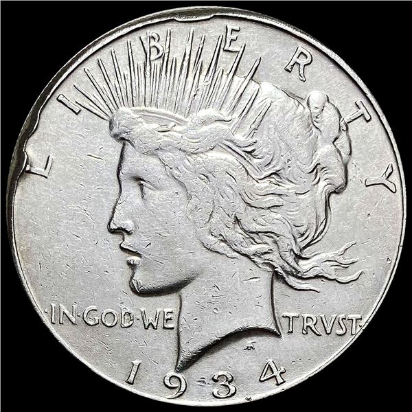 CLOSELY UNCIRCULATED 1934-S Silver Peace Dollar