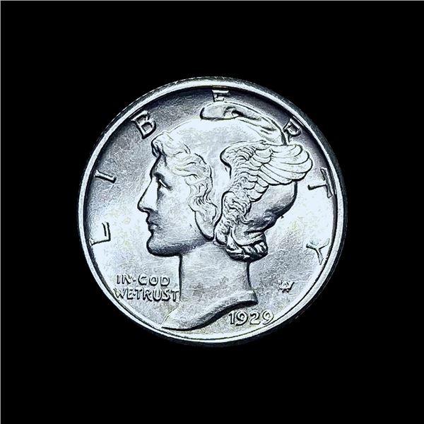 GEM BU 1929 Mercury Dime
