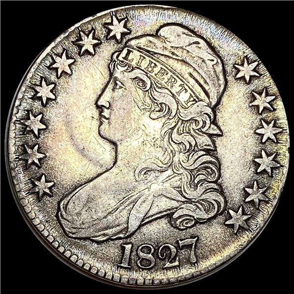 NEARLY UNCIRCULATED 1827 Capped Bust Half Dollar