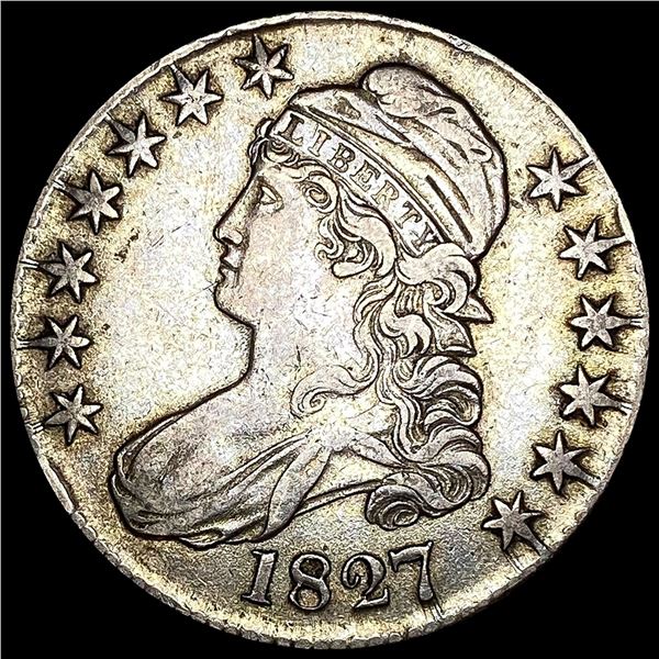 NEARLY UNCIRCULATED 1827 Capped Bust Half Dollar