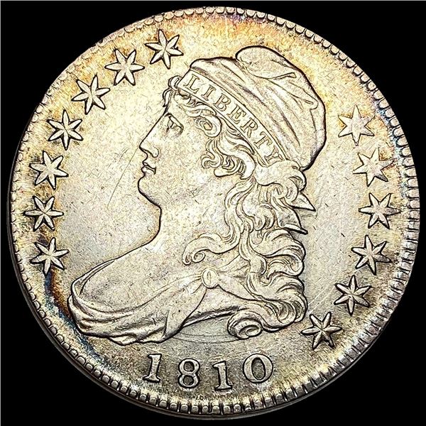 CLOSELY UNCIRCULATED 1810 Capped Bust Half Dollar 50C