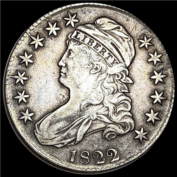NEARLY UNCIRCULATED 1822 Capped Bust Half Dollar