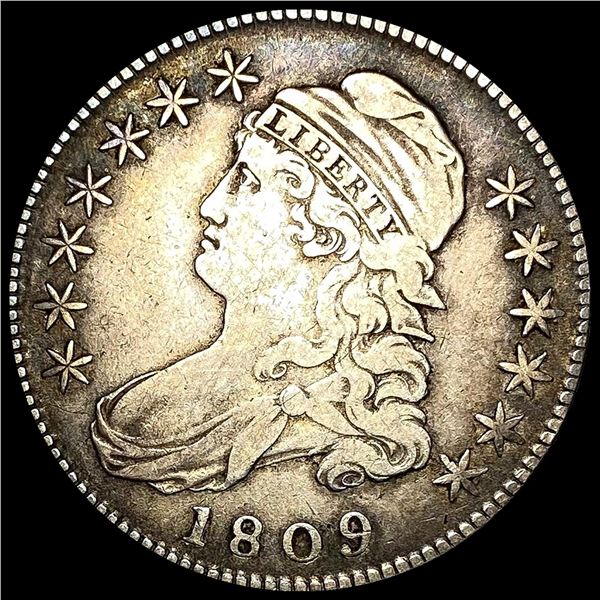 NEARLY UNCIRCULATED 1809 Capped Bust Half Dollar