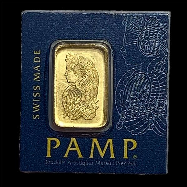 HIGH GRADE This is a PAMP Suisse 1g Gold Bar 999.9 Fine Gold.