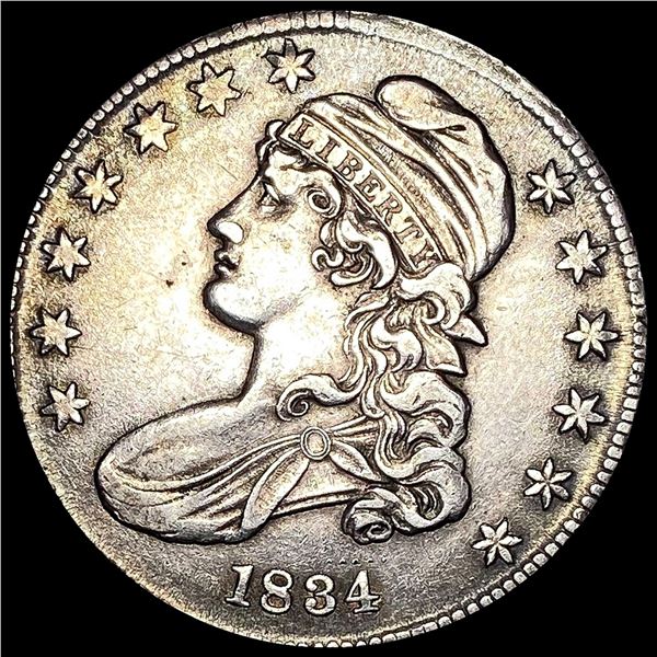 CLOSELY UNCIRCULATED 1834 Capped Bust Half Dollar