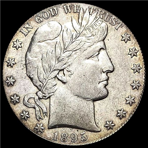 CLOSELY UNCIRCULATED 1895-S Silver Barber Half Dollar