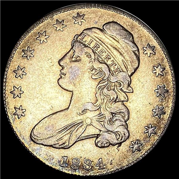 NEARLY UNCIRCULATED 1834 Capped Bust Half Dollar