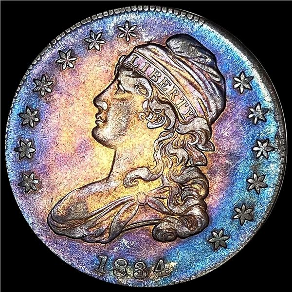 CLOSELY UNCIRCULATED 1834 Capped Bust Half Dollar