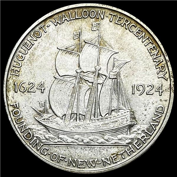 UNCIRCULATED 1924 Silver Huguenot-Walloon Tercentenary Half Dollar