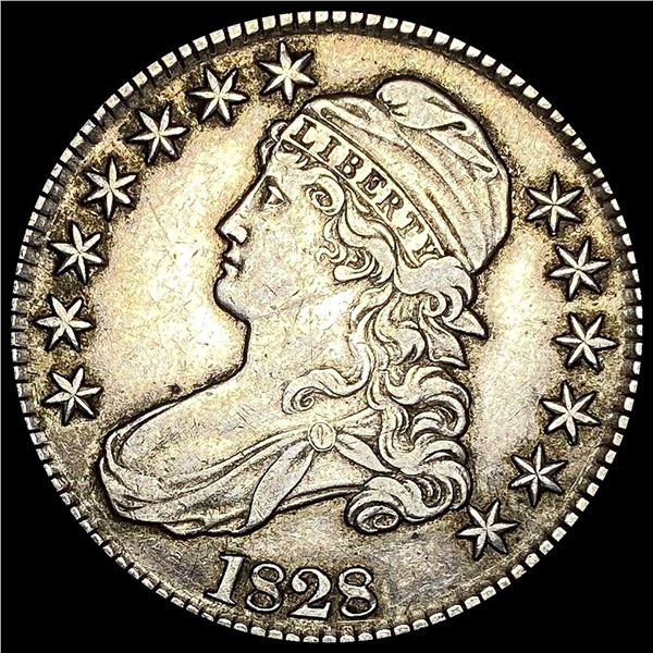 NEARLY UNCIRCULATED 1828 Capped Bust Half Dollar