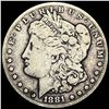 Image 1 : NICELY CIRCULATED 1881-CC Silver Morgan Dollar