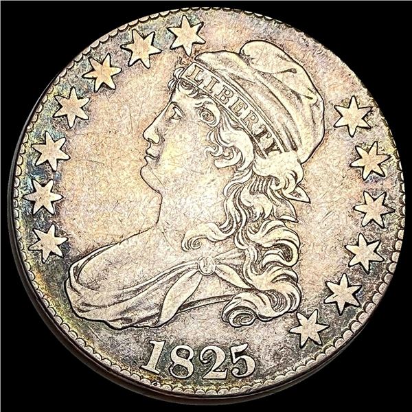 NEARLY UNCIRCULATED 1825 Capped Bust Half Dollar
