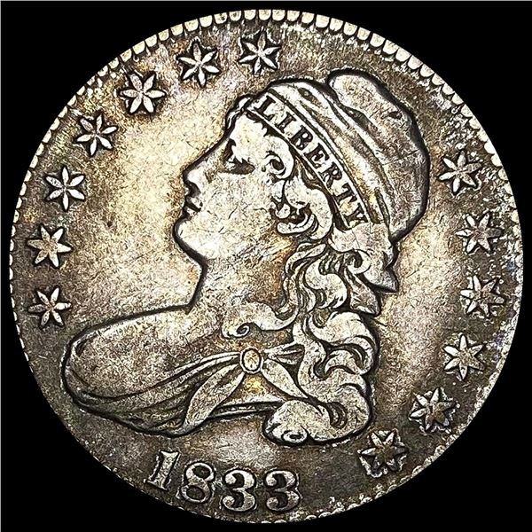 LIGHTLY CIRCULATED 1833 Capped Bust Half Dollar