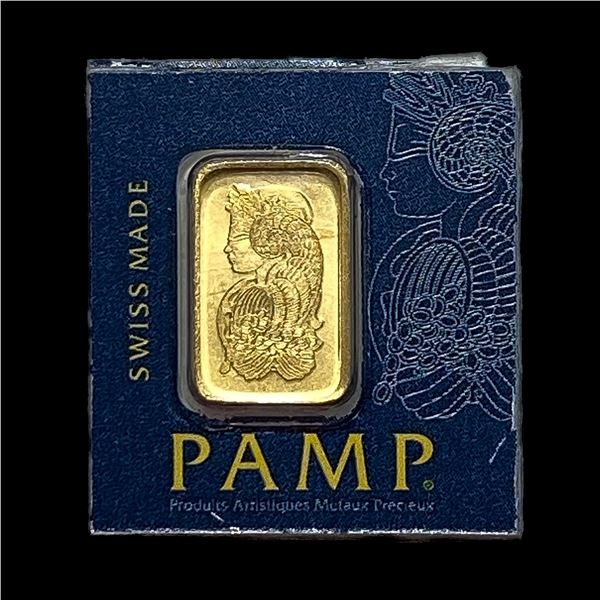 HIGH GRADE PAMP Suisse 1g Gold Bar 999.9 Fine Gold.