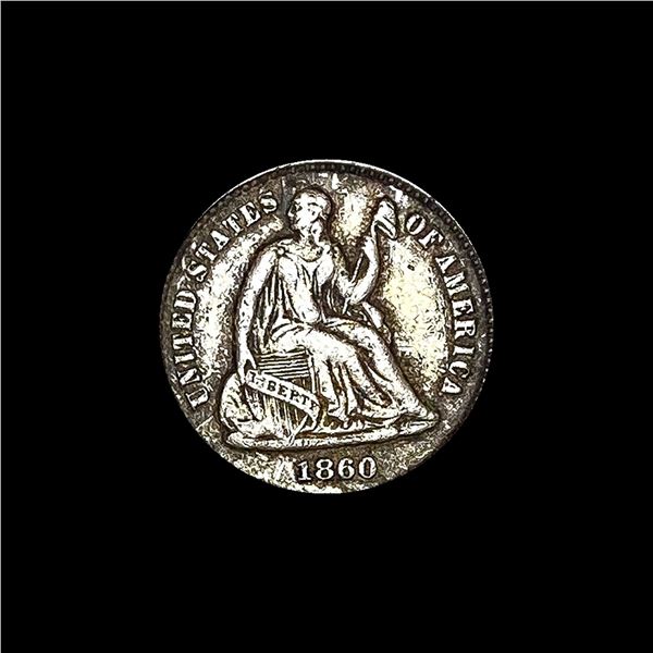 LIGHTLY CIRCULATED 1860 Silver Half Dime