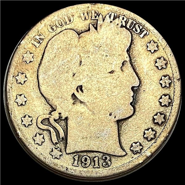 NICELY CIRCULATED 1913 Barber Half Dollar