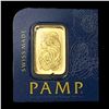 Image 1 : UNCIRCULATED PAMP Suisse 1g Gold Bar .9999 Fine in Assay.
