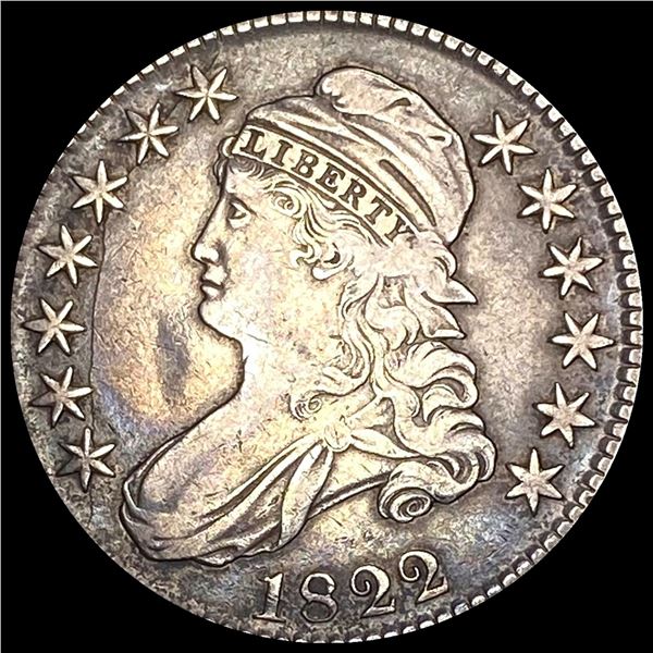 NEARLY UNCIRCULATED 1822 Capped Bust Half Dollar