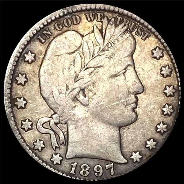 LIGHTLY CIRCULATED 1897 Barber Silver Quarter