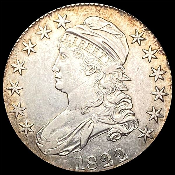 CLOSELY UNCIRCULATED 1822 Capped Bust Half Dollar
