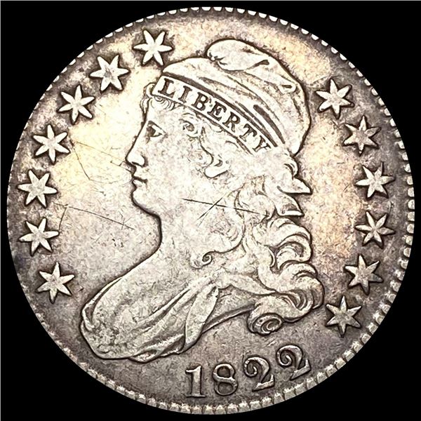 NICELY CIRCULATED 1822 Capped Bust Half Dollar