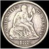 Image 1 : NEARLY UNCIRCULATED 1875-CC Silver Seated Liberty Dime