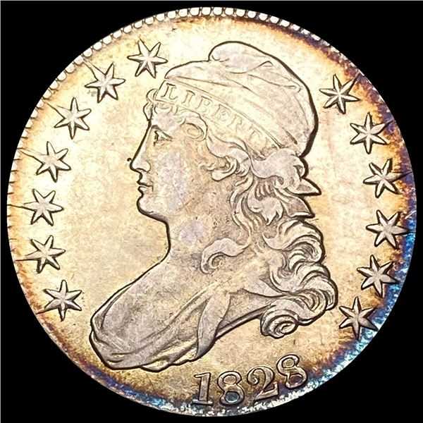 NEARLY UNCIRCULATED 1828 Capped Bust Half Dollar